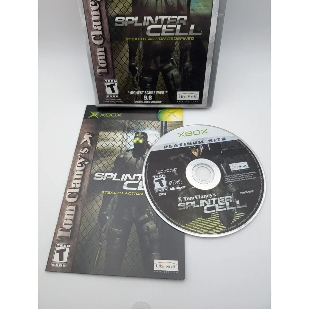 Tom Clancy's Splinter Cell (Microsoft Xbox, 2002) Near Mint Disc Complete Tested